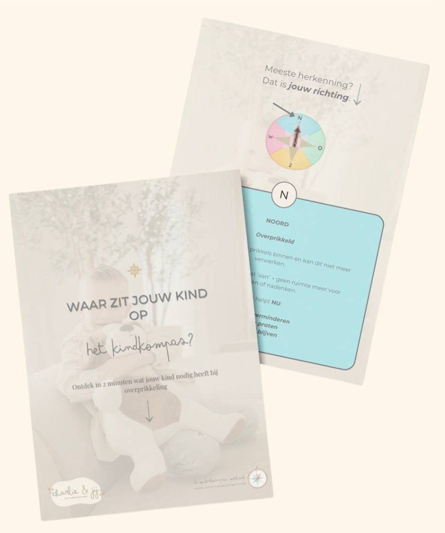 Mock-up van de gratis gids 'Waar zit jouw kind op het Kindkompas?'